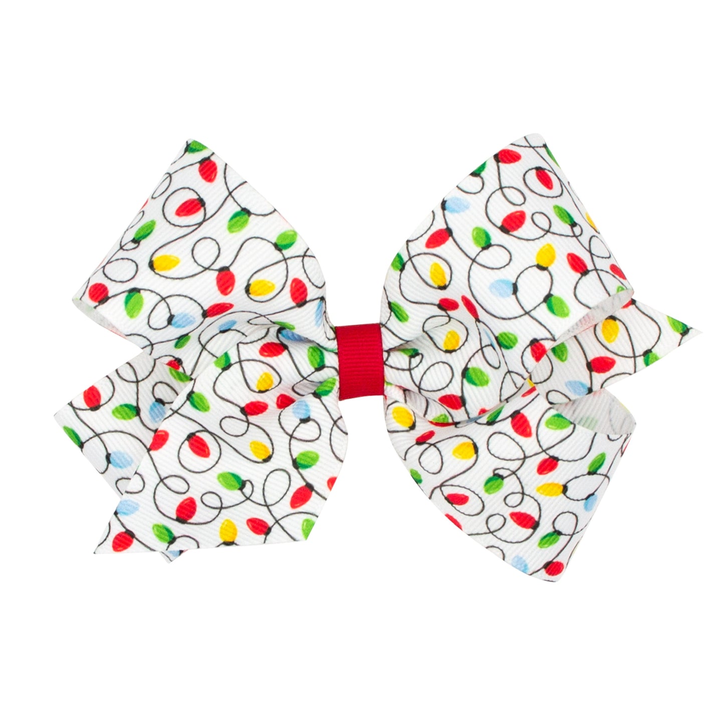 Christmas Lights Print Bow