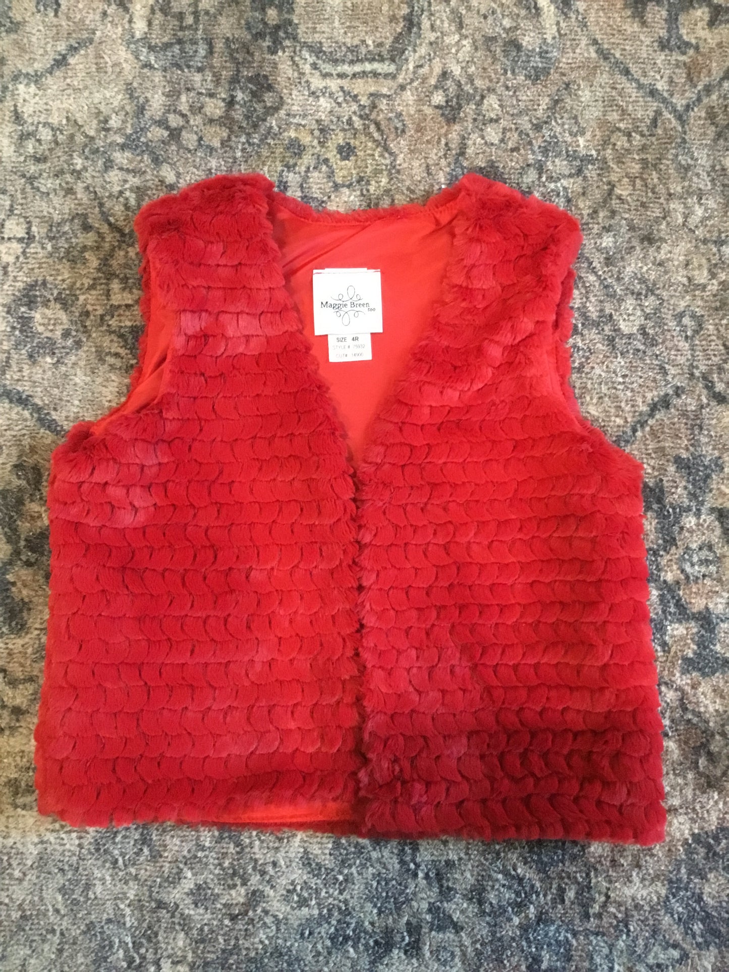 Red Fur Vest