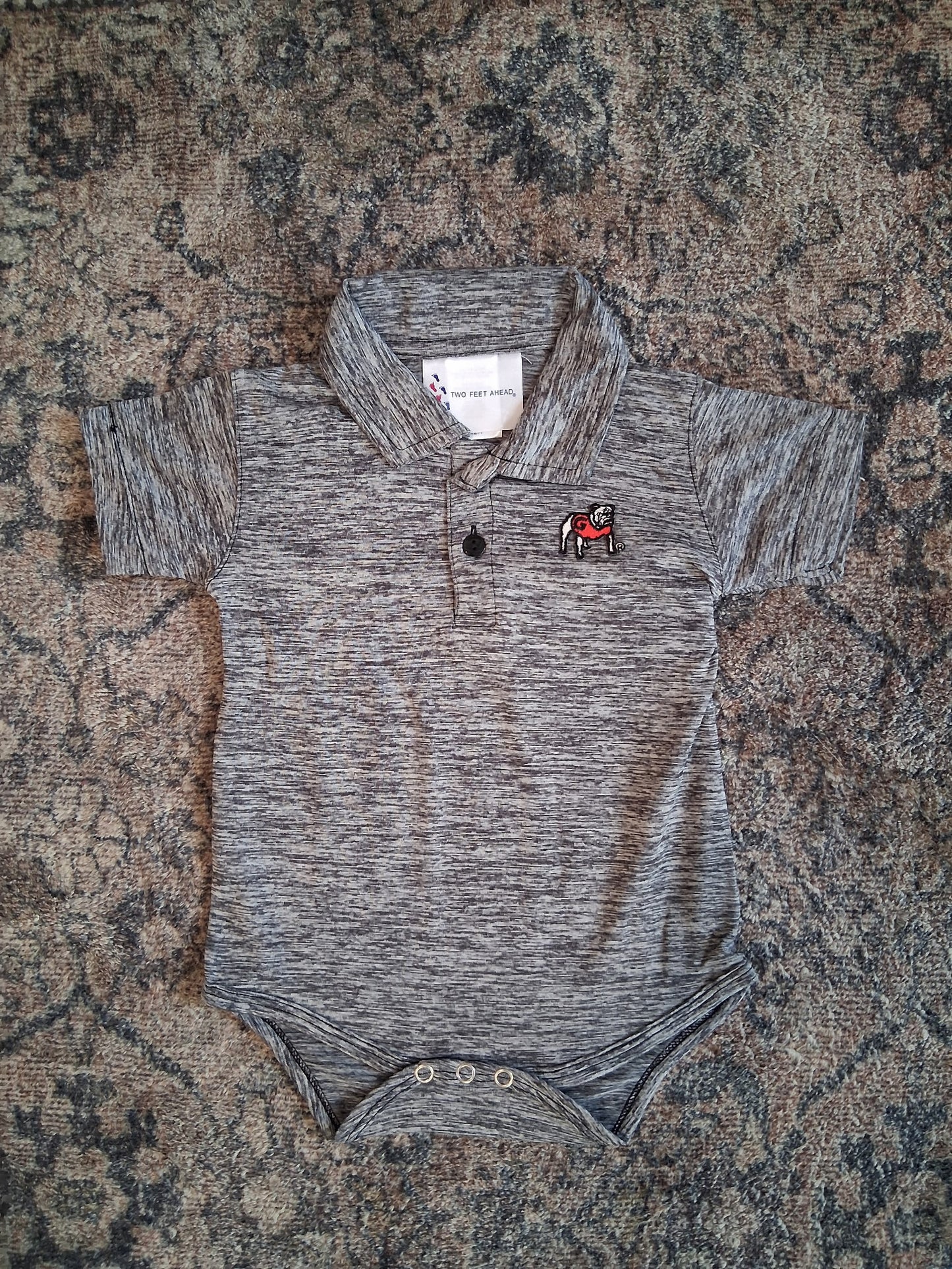 Georgia Bulldog Polo Onesie