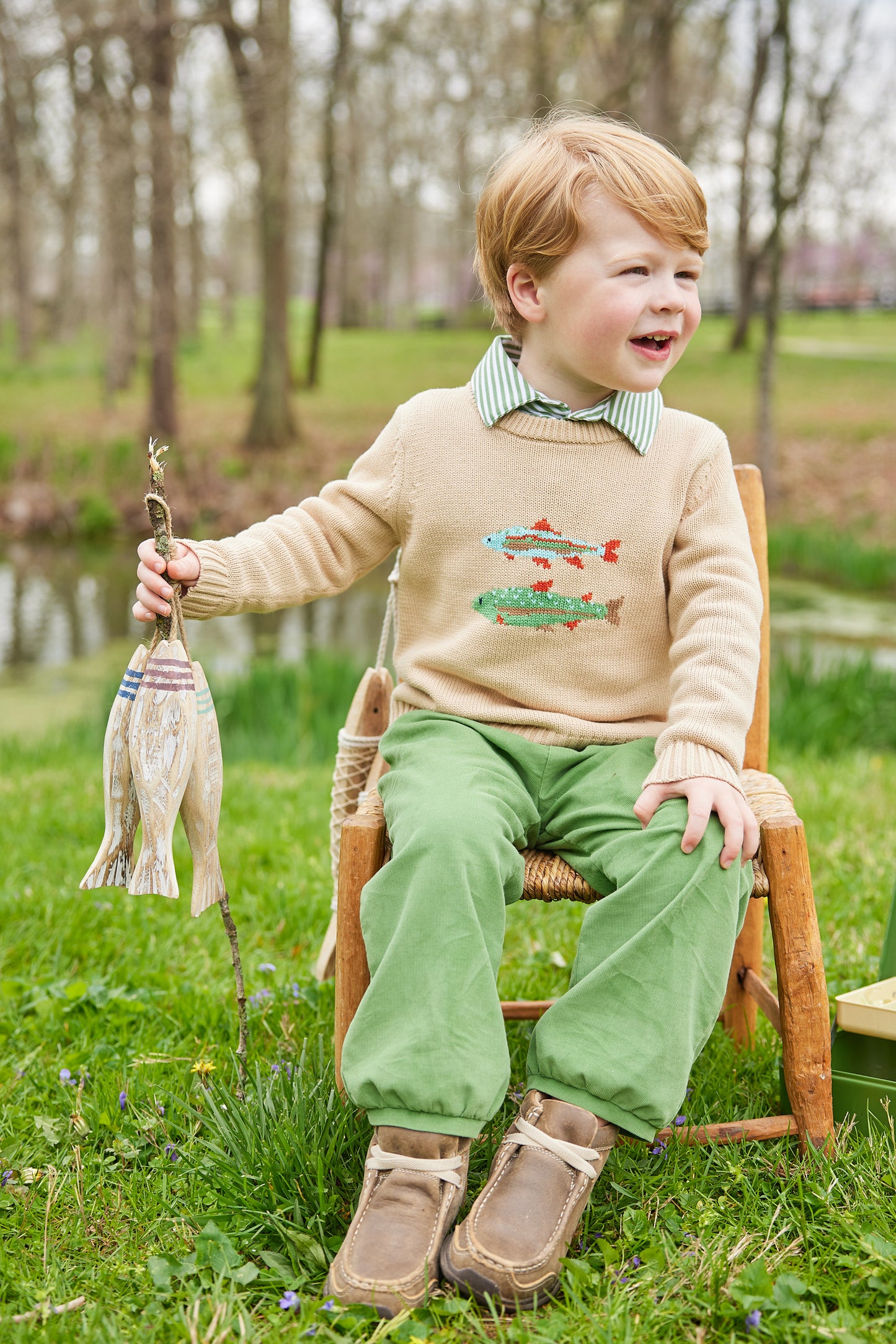 Intarsia Fish Sweater