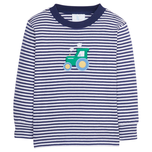 Boys Tractor Appliqué Long Sleeve T-Shirt