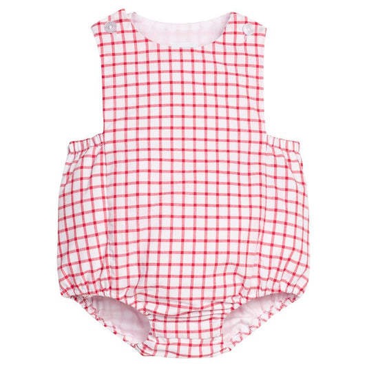Red Windowpane Luis Sunsuit