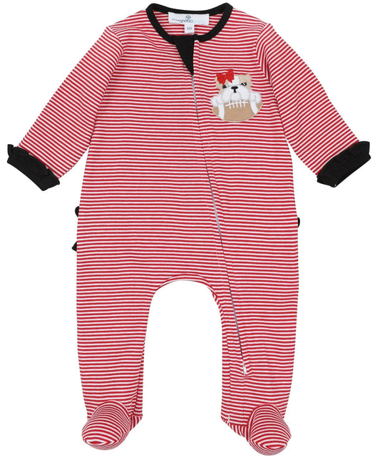 Bulldog Pride Ruffle Footie