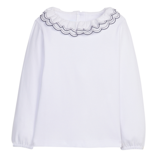 Double London Blouse Navy Trim
