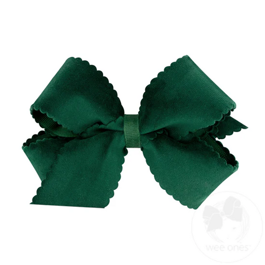 Mini Velvet Scallop Edge Bow