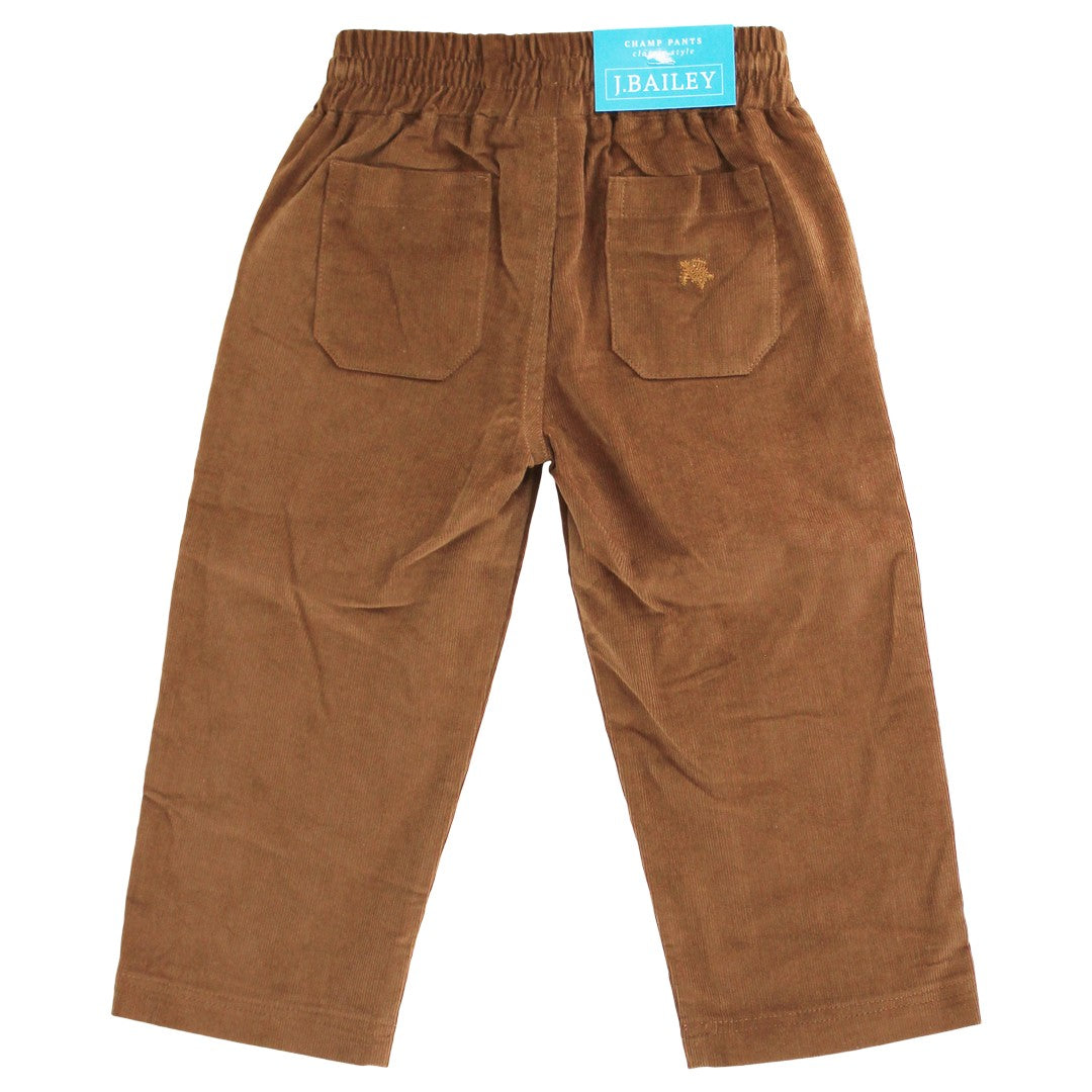 Brown Pull On Cord Pant