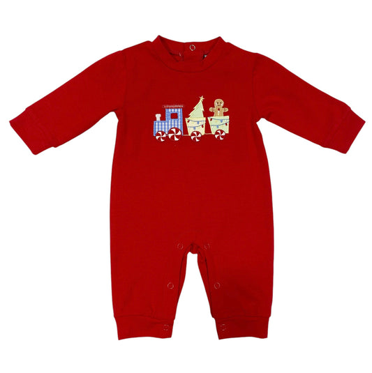 Christmas Train Boys Romper