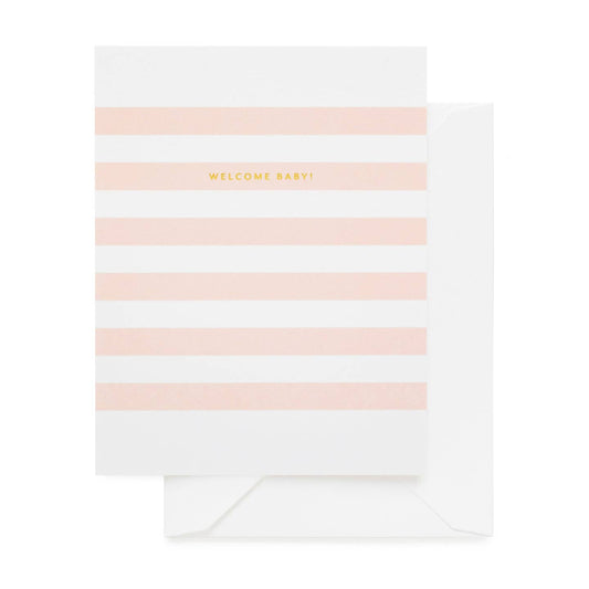 Welcome Baby! Pink Stripes