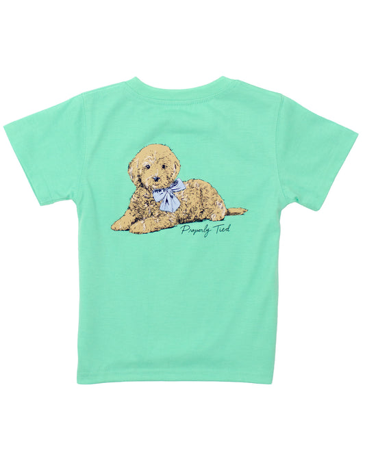 Girls Goldendoodle Short Sleeve Shirt