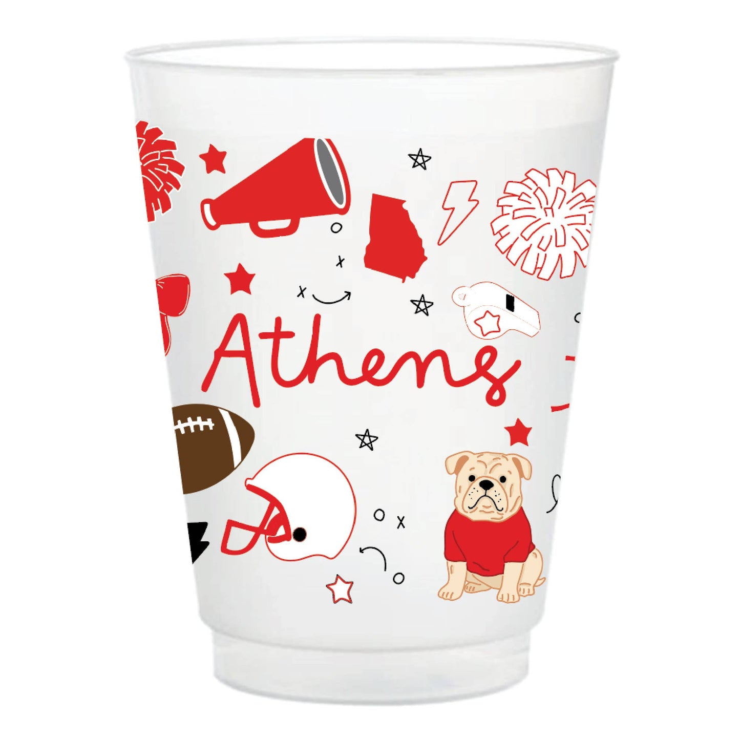 Athens Football Game Day 16oz Stadium Cups