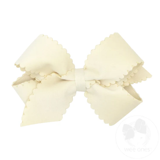 Mini Velvet Scallop Edge Bow