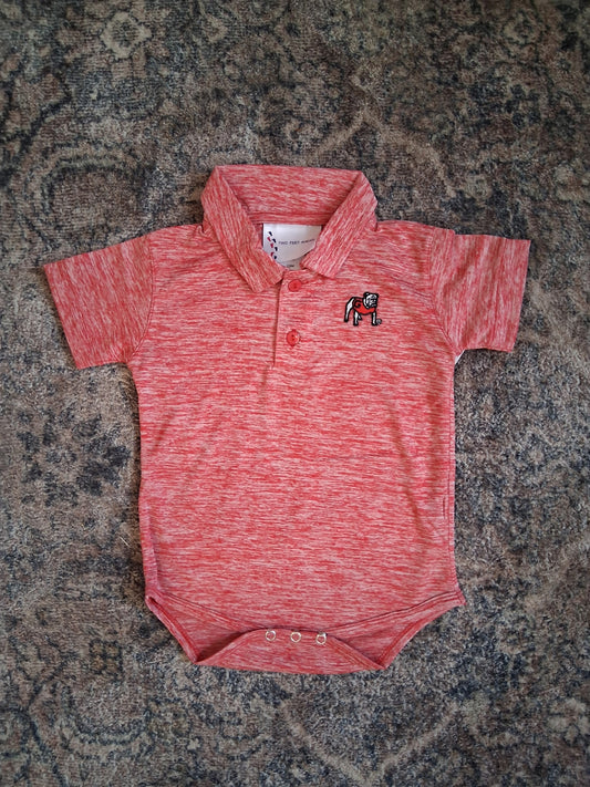 Georgia Bulldog Polo Onesie