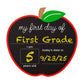 Apple First & Last Day of School Chalkboard