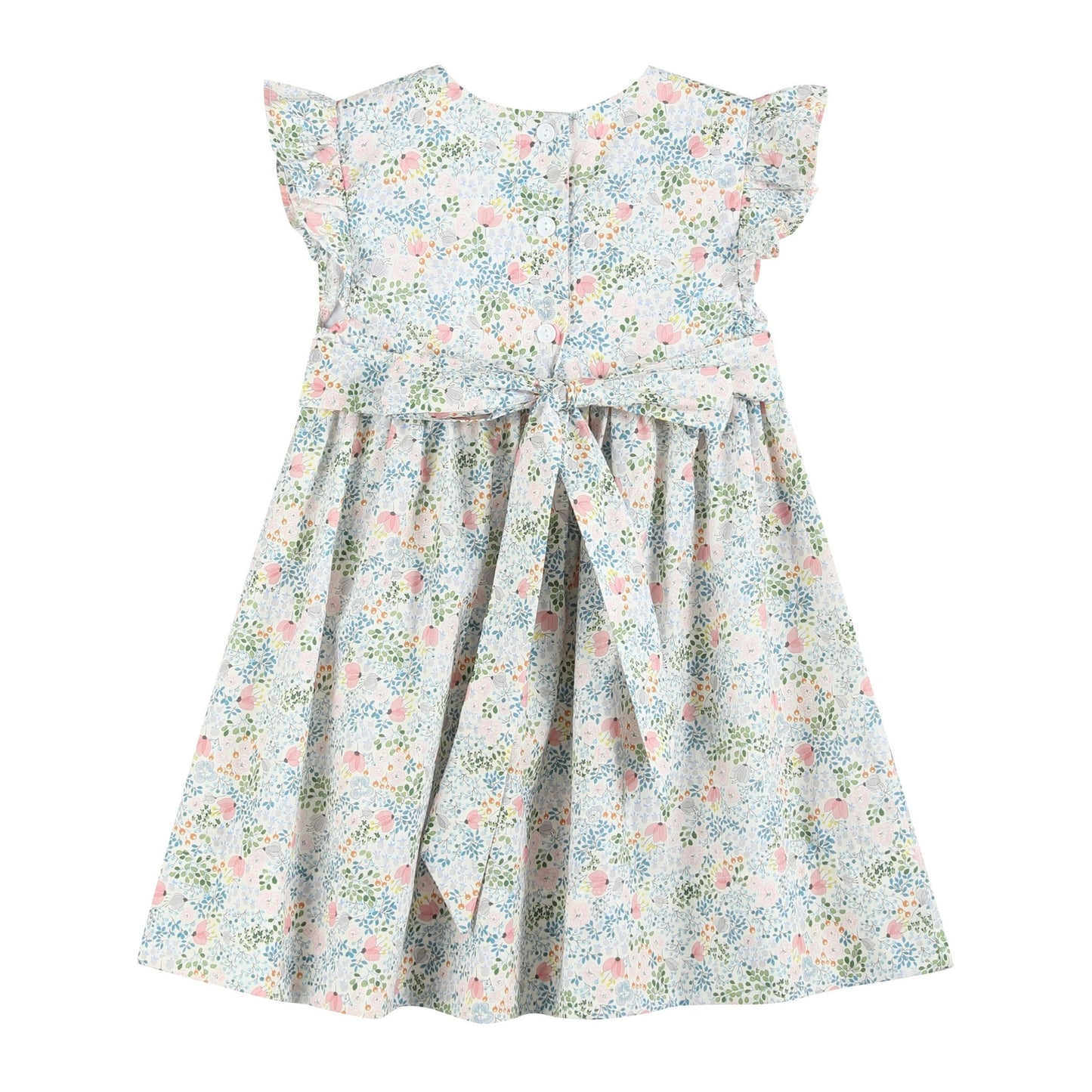 Floral Smocked Flutter Dress