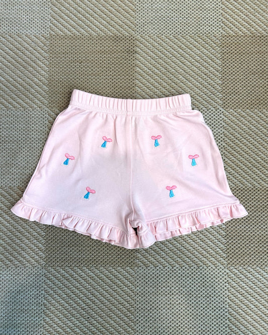 Mermaid Tails Embroidered Shorts