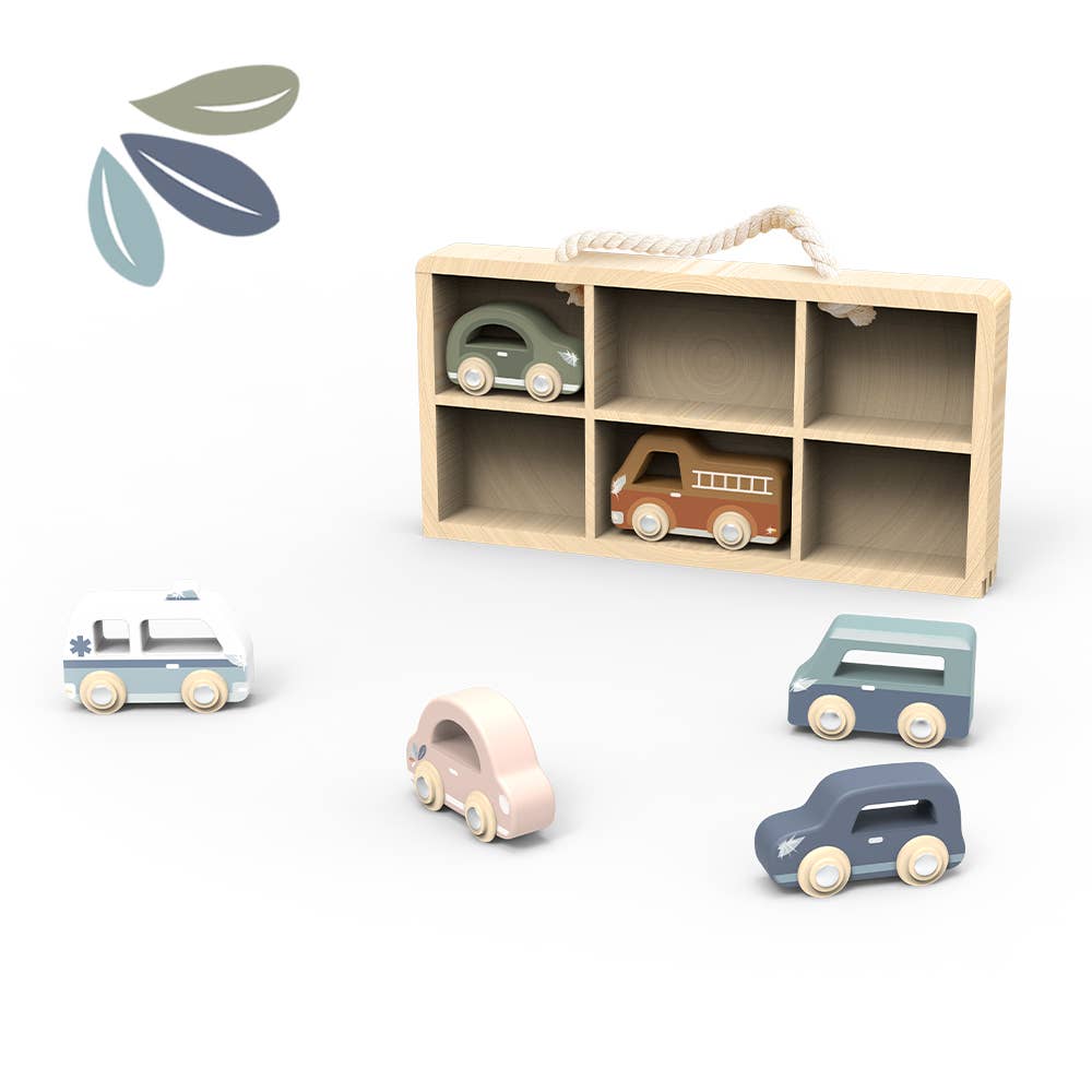 Wooden Car Set (6 Vehicles)