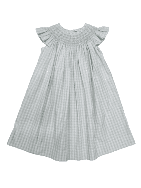 Pastel Green Gingham Bishop Dress – Cottontails Children’s Boutique