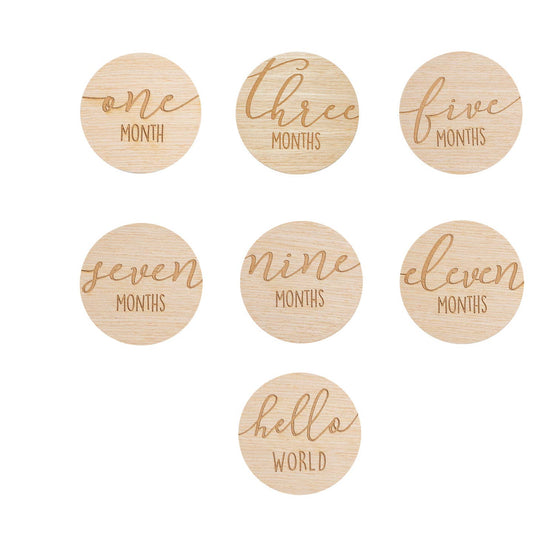 Wooden Monthly Milestone Photo Prop