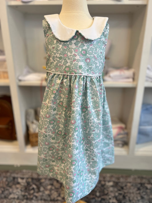Marie Teal Floral Print Dress