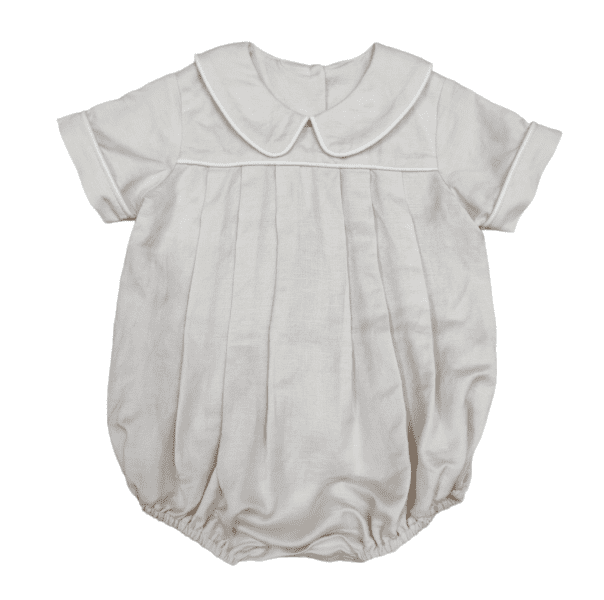 Khaki Linen Boys Bubble