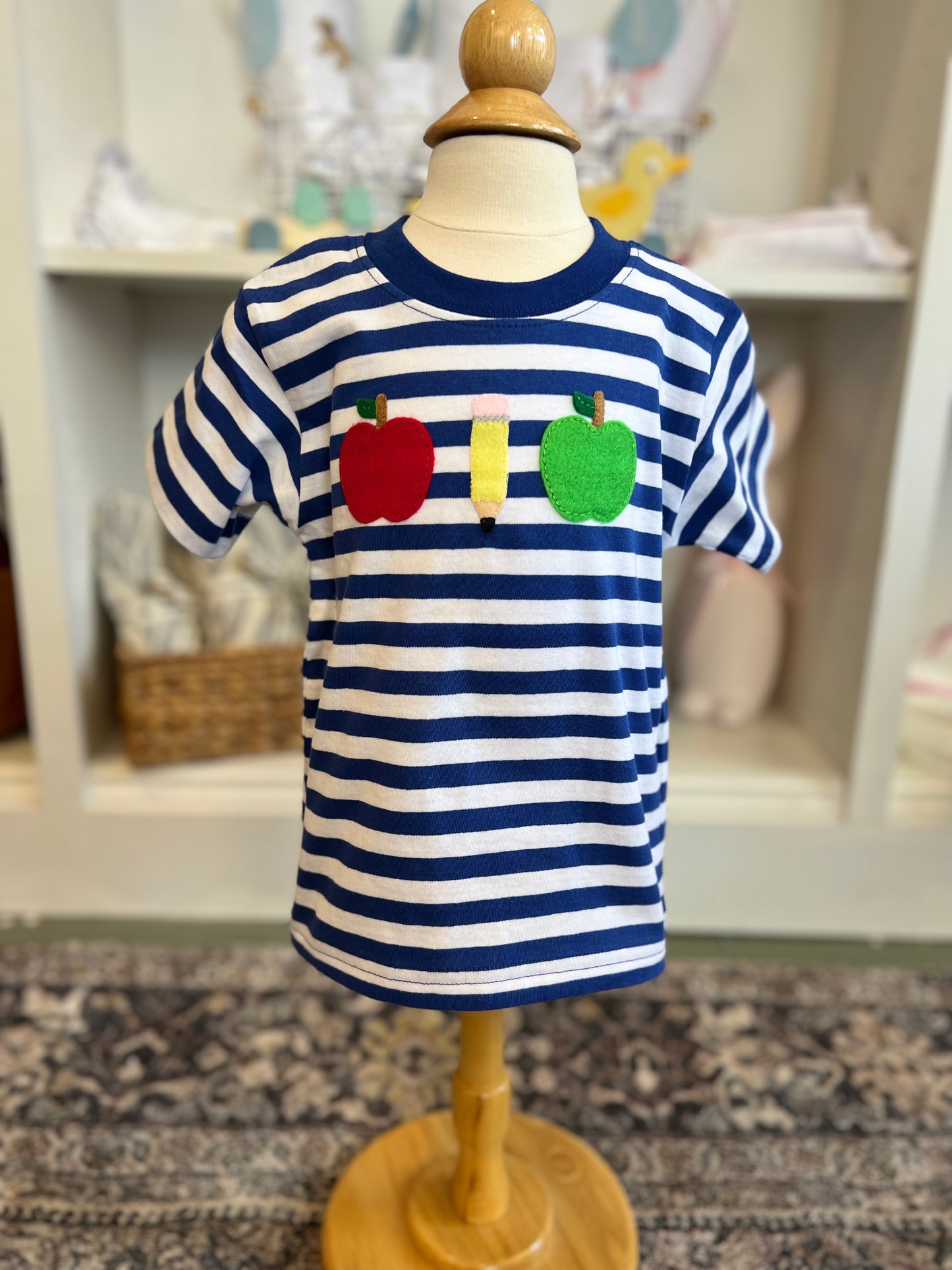 Boys Apple Appliqué Shirt