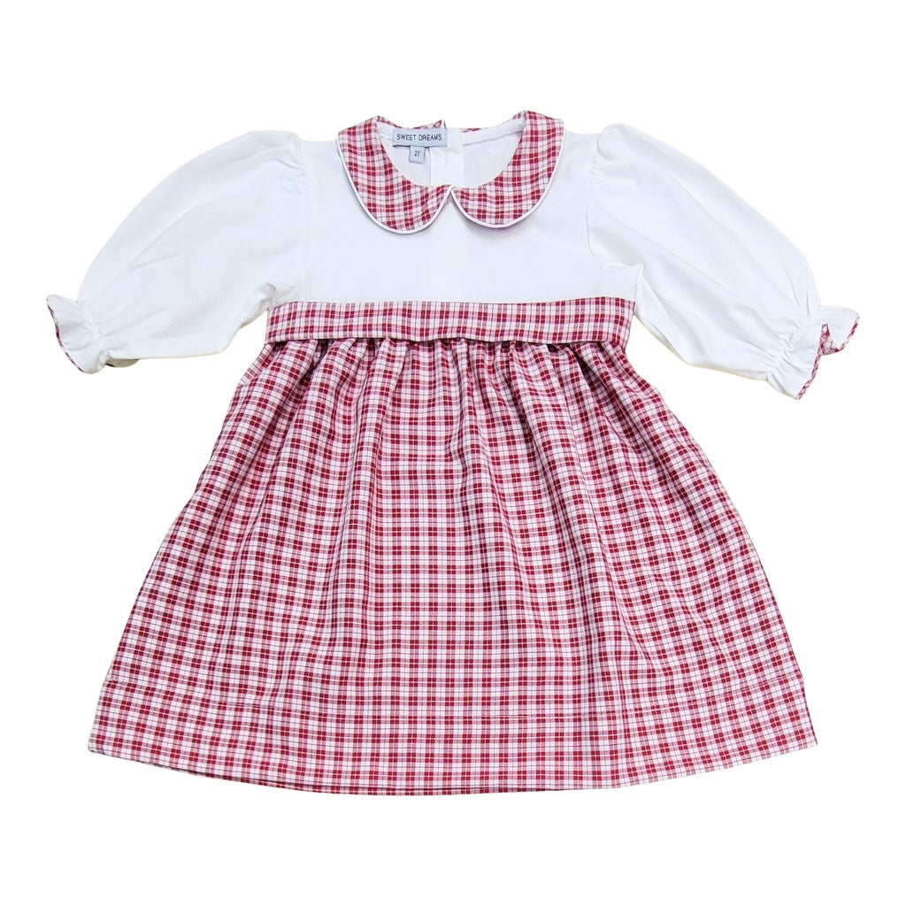Red & White Plaid Christmas Dress