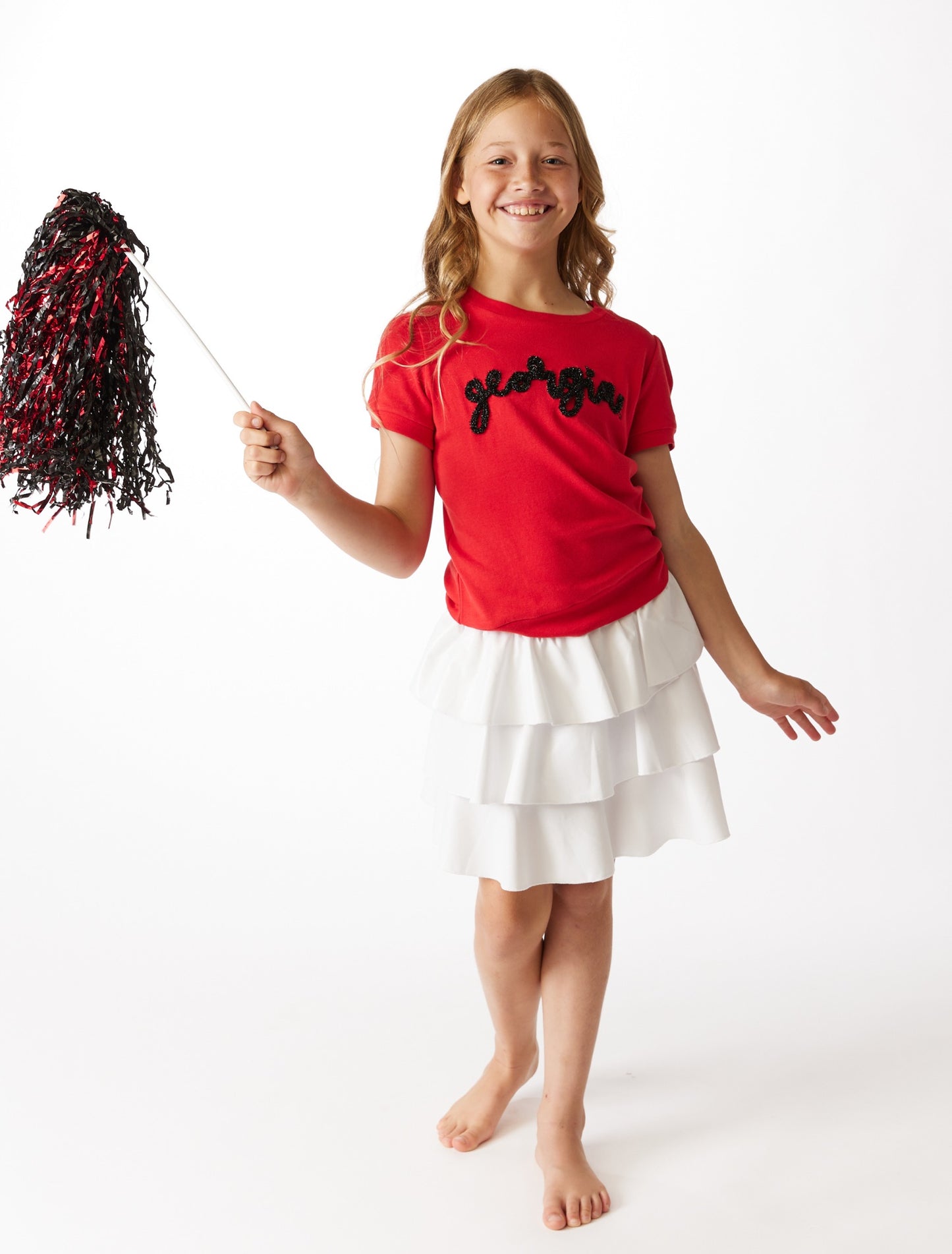 Girls Georgia Glitter Script Top