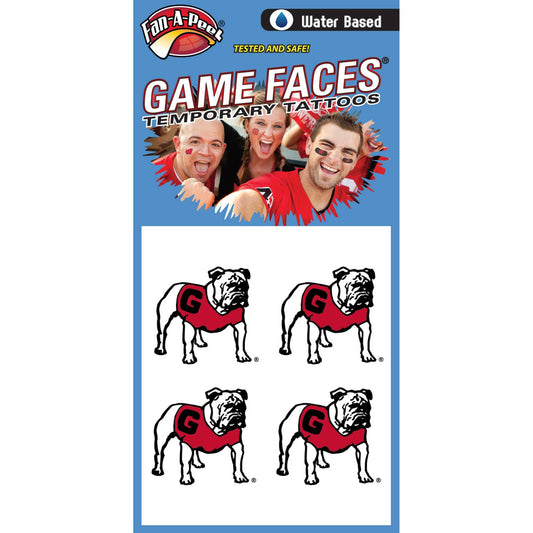Georgia Game Faces Bulldog Tattoos