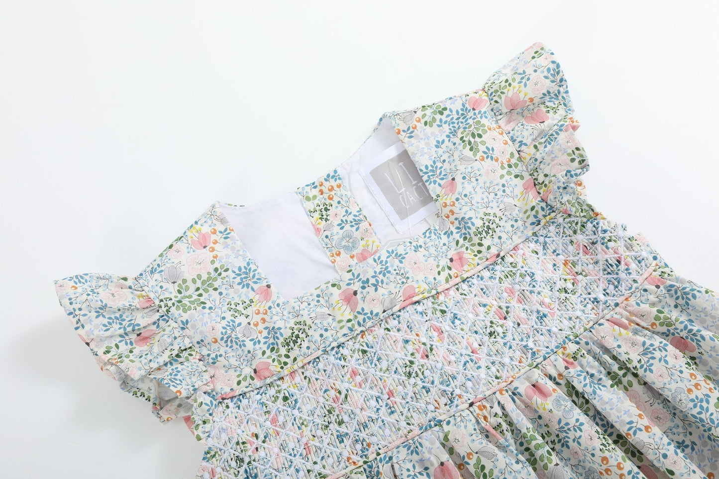 Floral Smocked Flutter Dress
