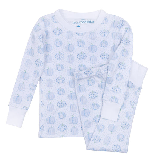 Precious Pumpkins Light Blue Pajamas
