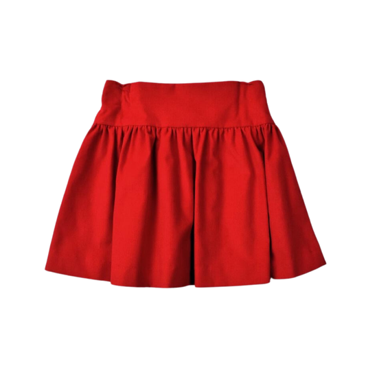 Red Flair Corduroy Skirt