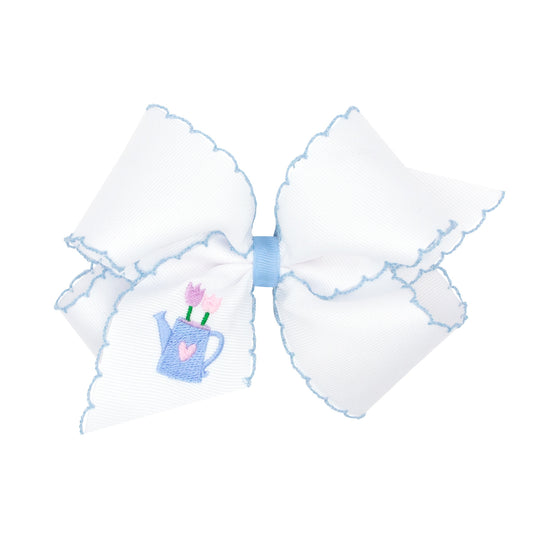 Spring Watering Can Moonstich Hair Bow