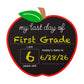 Apple First & Last Day of School Chalkboard
