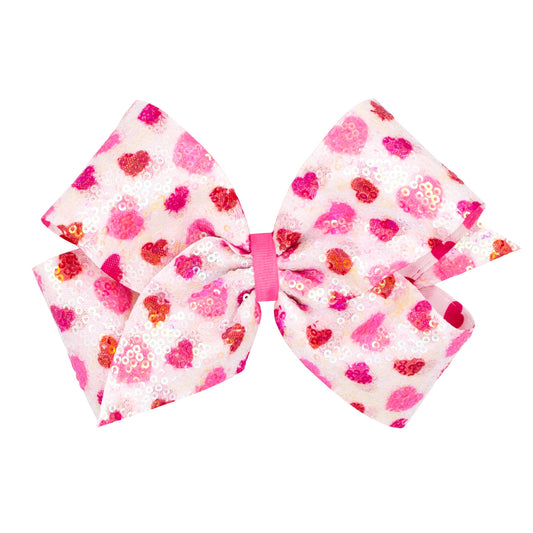 Heart Sequins Bow