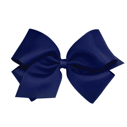 Light Navy Classic Grosgrain Hair Bow