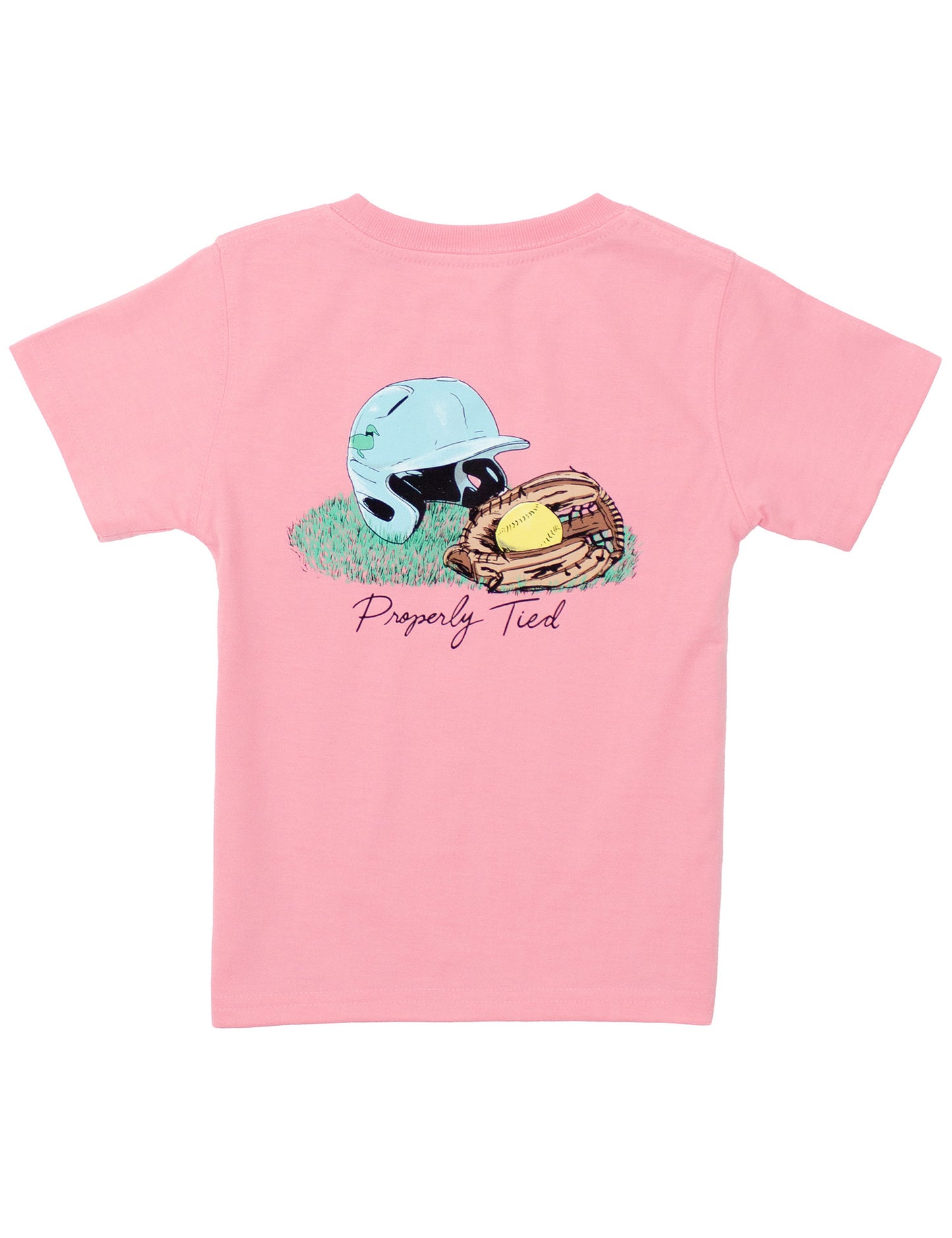 Girls Softball Short Sleeve Shirt