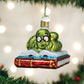 Bookworm Glass Ornament