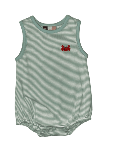 Boys Crab Embroidered Bubble