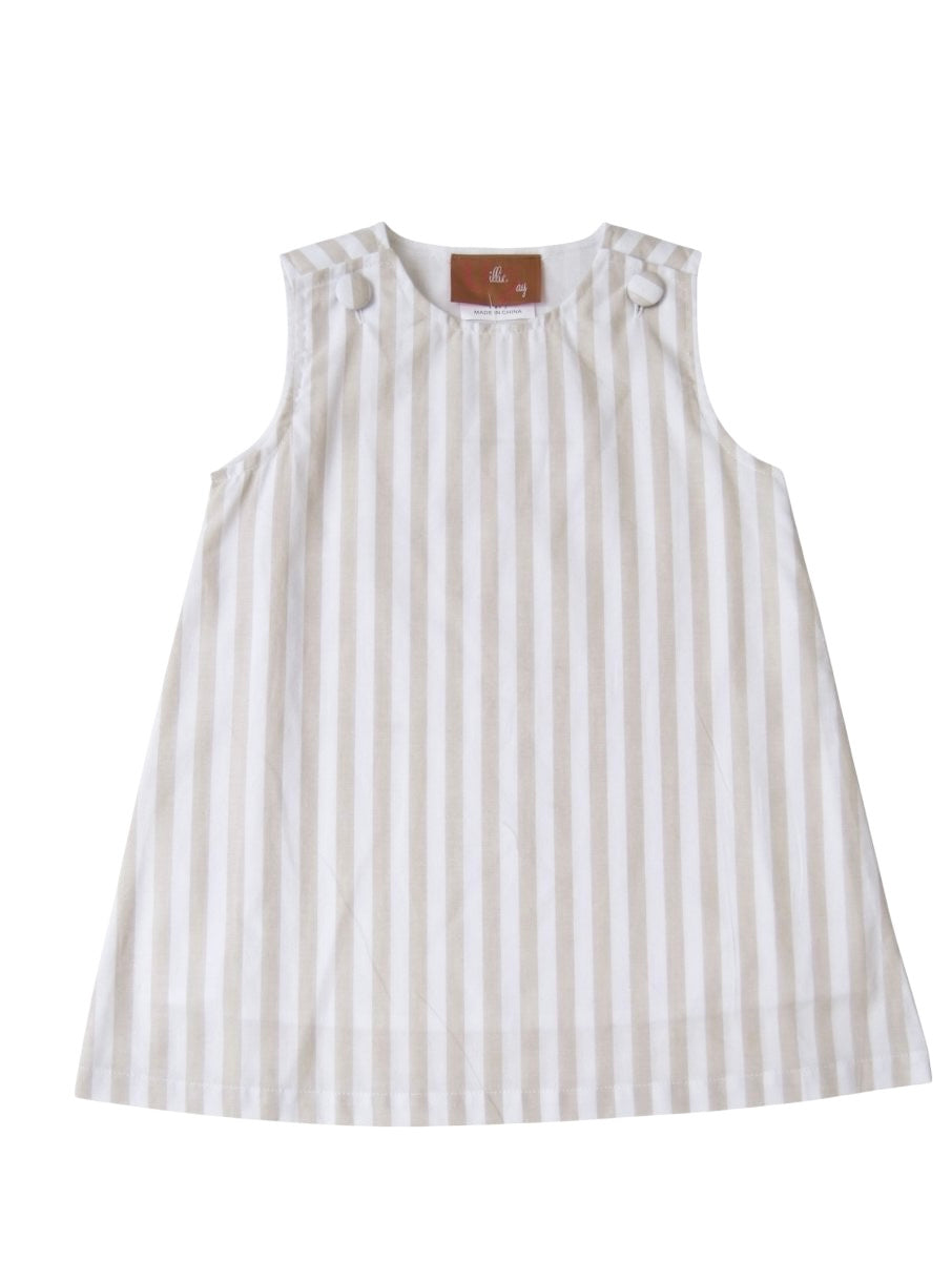 Addison Dress Khaki Stripe