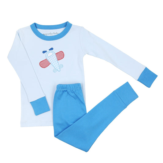 Propeller Pals Appliqué Long-Sleeve Pajamas