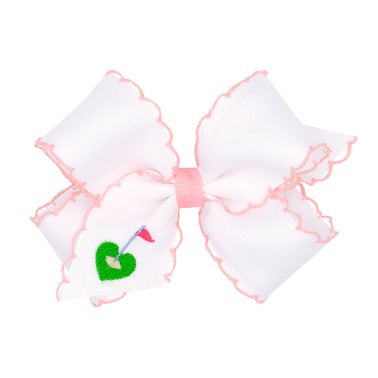 Golf Flag Embroidered Bow