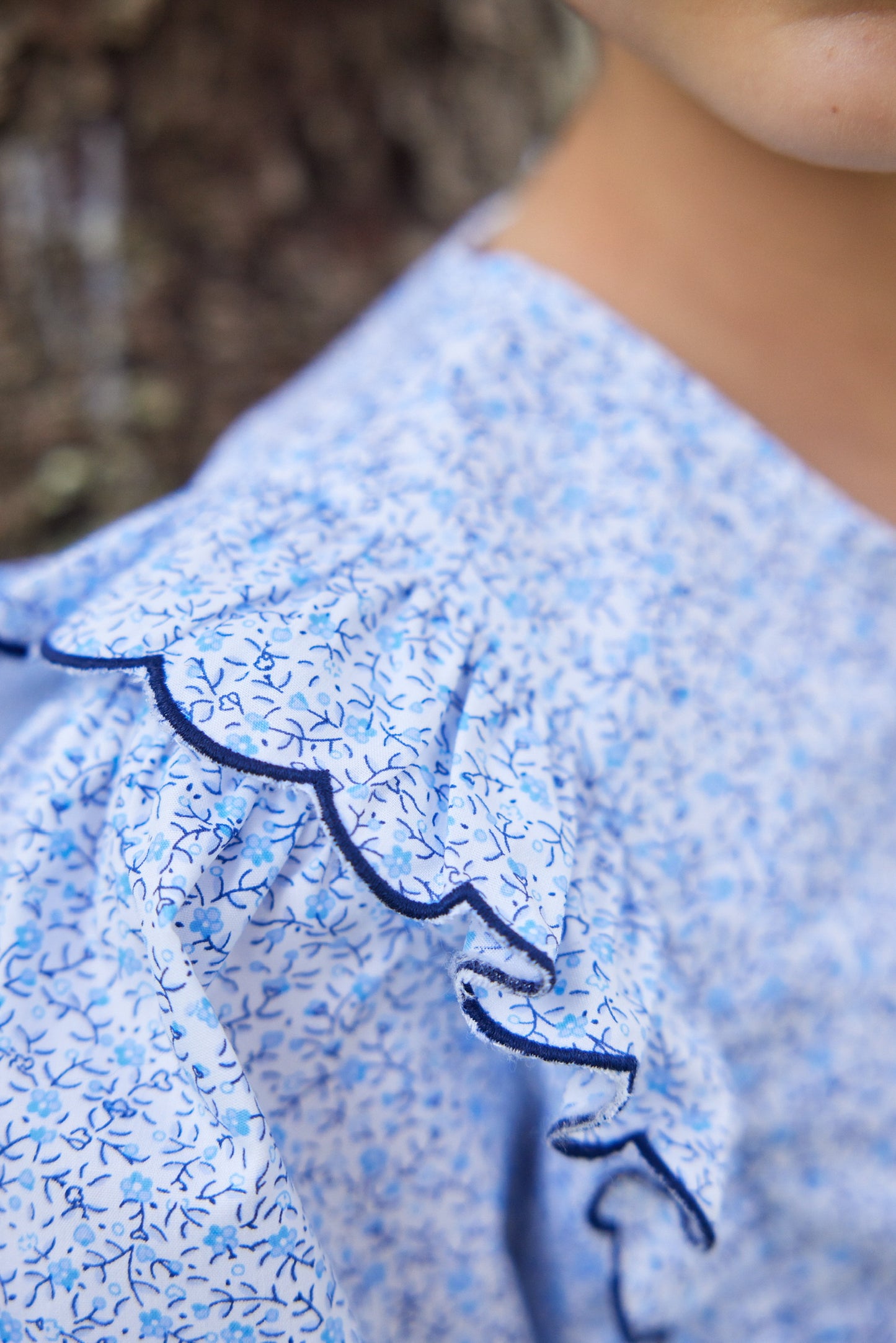 Blue Vinings Flutter Blouse