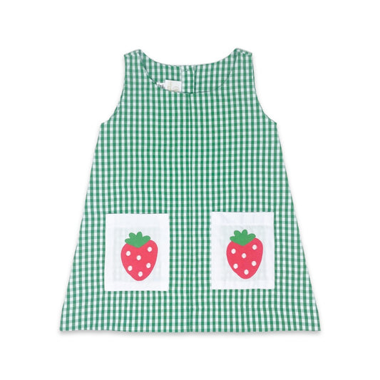 Stephanie Dress - Strawberry & Augusta Green Check