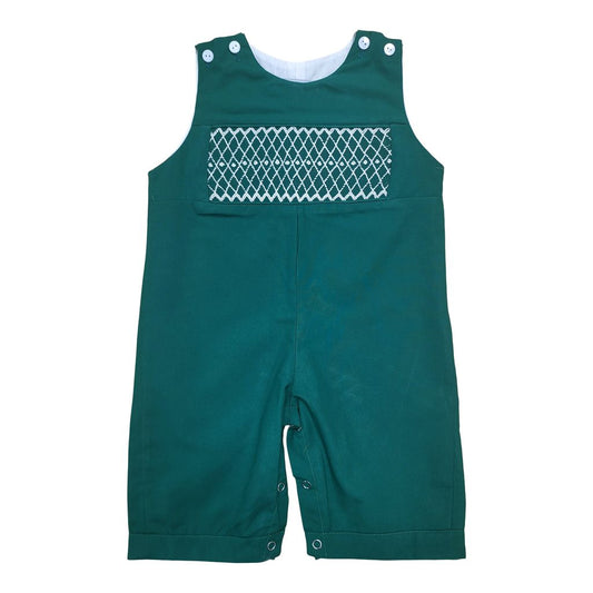 Hunter Green Smocked Boys Longall