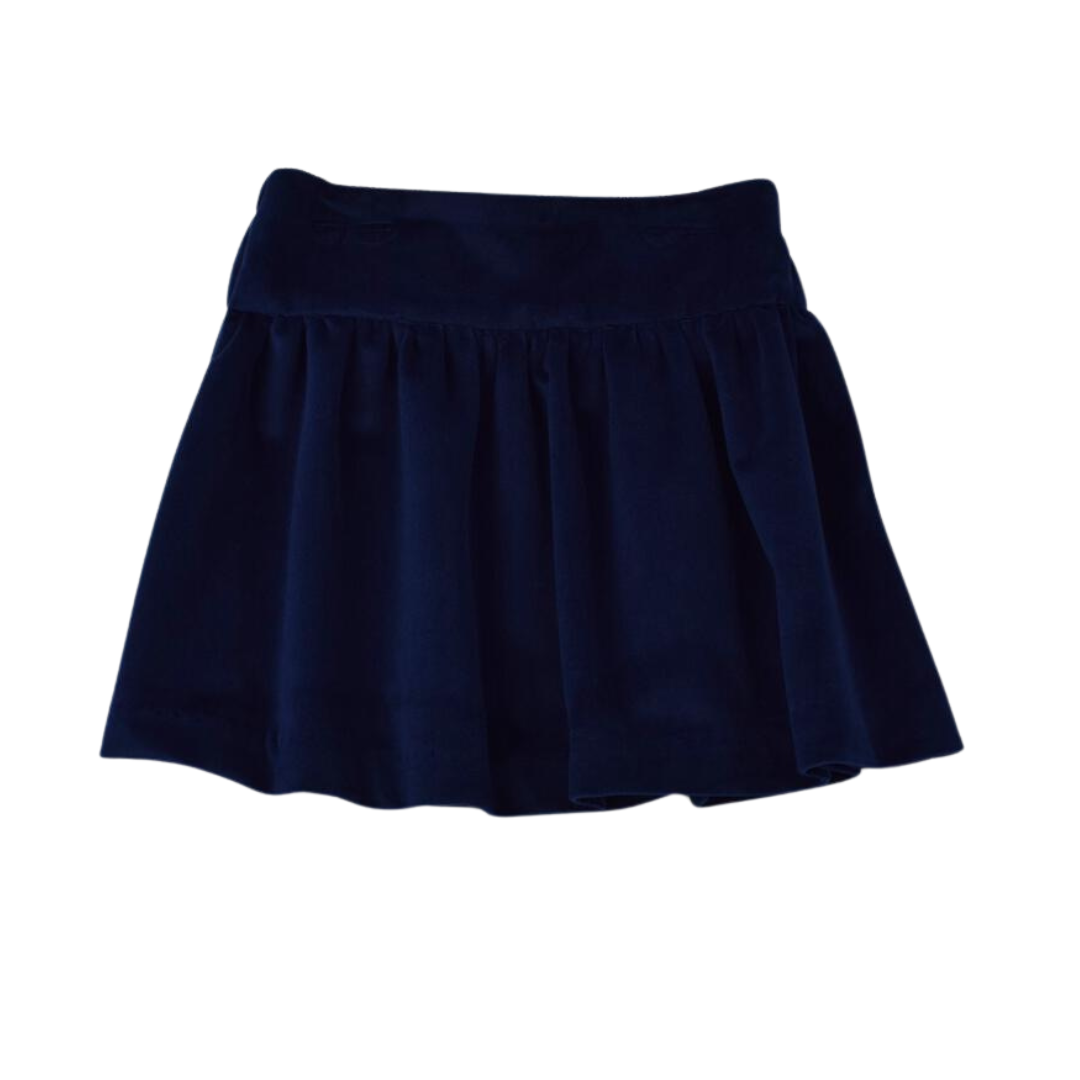 Navy Velvet Skirt