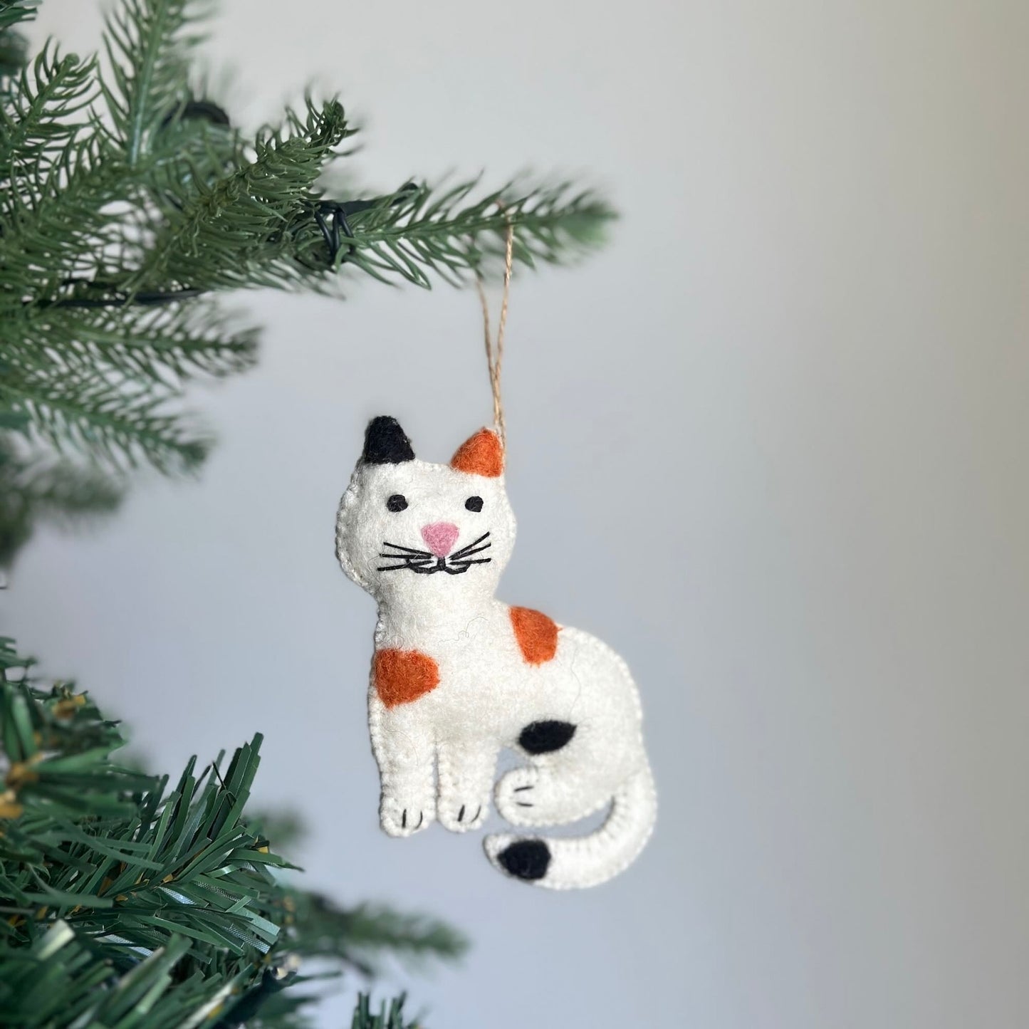 Calico Cat Felt Ornament