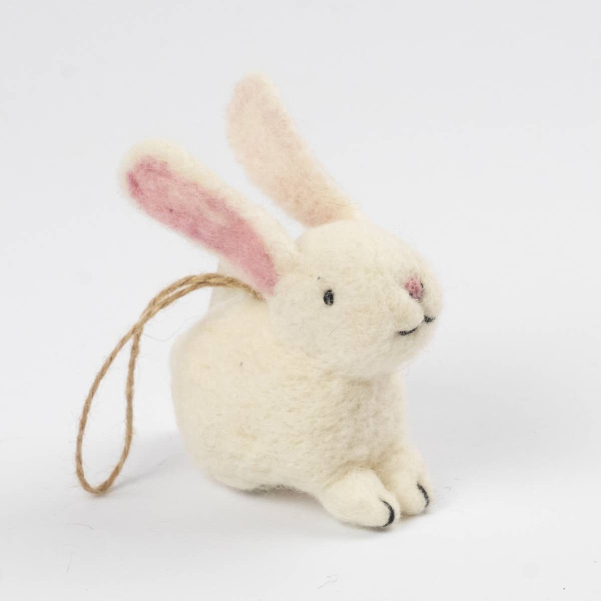 Felt White Bunny Ornaments
