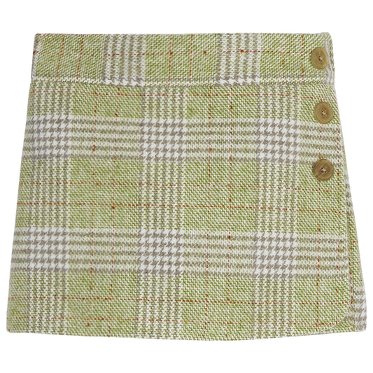 Sage Tweed Mini Skort