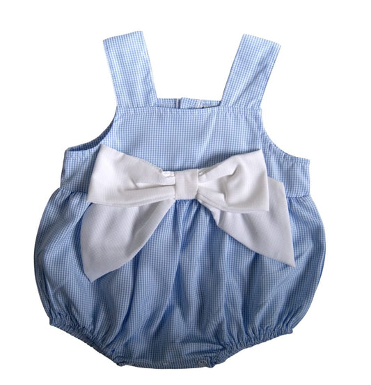 Blue Gingham Bow Bubble