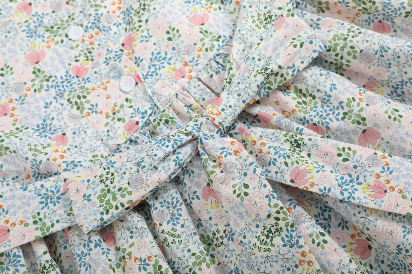 Floral Smocked Flutter Dress